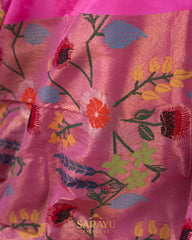 Rani Pink and red Silk By Silk Pure Kota Paithani