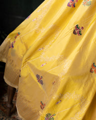 Yellow and Pink Banarasi Rangkat
