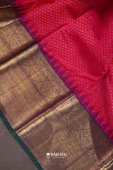 Rani Pink Royal Blue Kanchivaram Silk Saree Pure Zari
