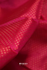 Rani Pink Royal Blue Kanchivaram Silk Saree Pure Zari