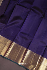 Rani Pink Royal Blue Kanchivaram Silk Saree Pure Zari