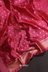 Rainbow Stripe Banarasi Organza Saree Meenakari Jaal Pallu