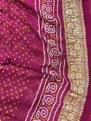 Wine Rai Pure Bandhini Georgette