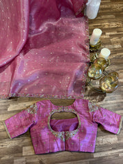 Rose Pink Fancy Kota Silk