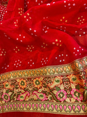 Red Banrasi Exquisite Georgette