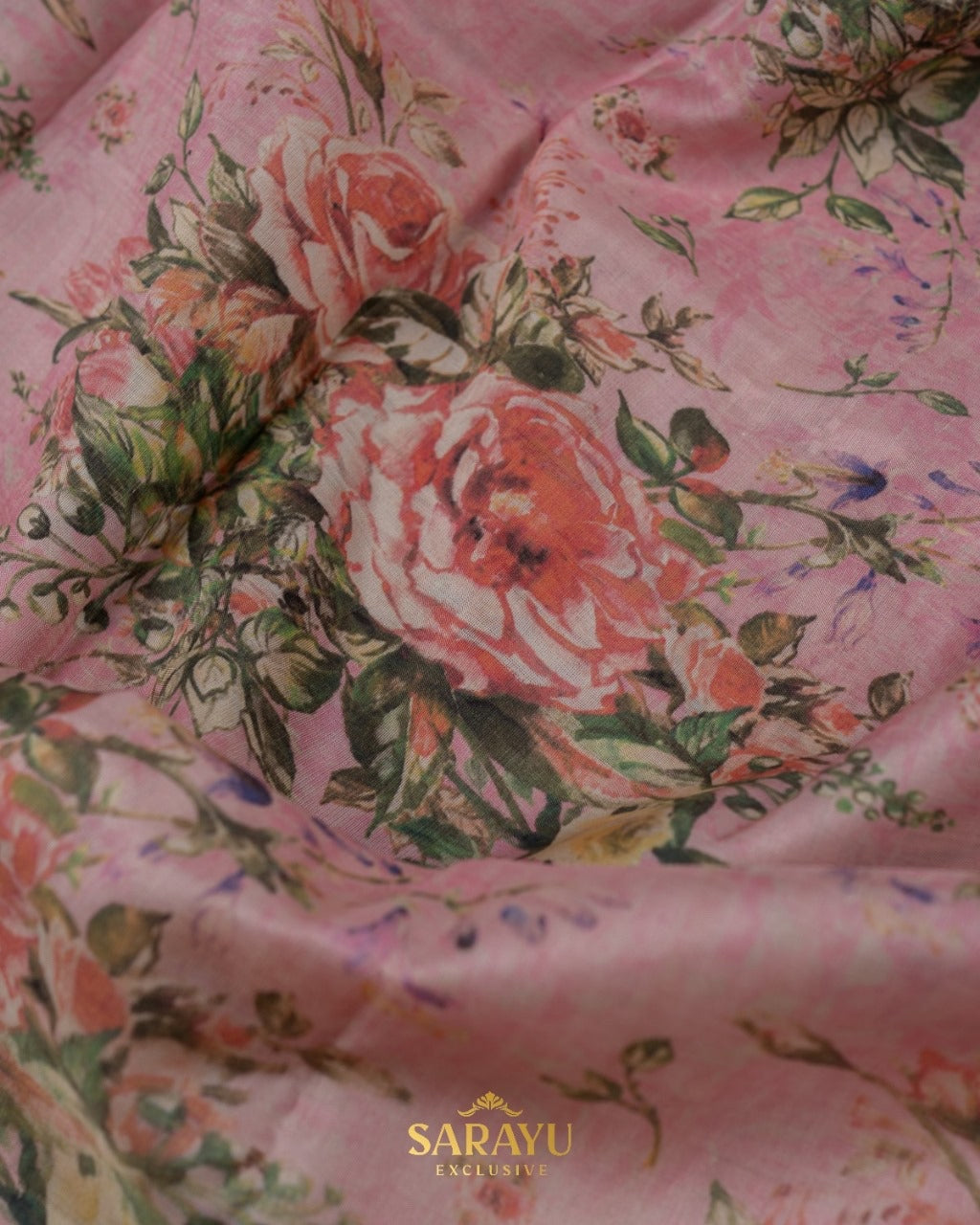 Soft Pink and Musturd Yellow Pure Kanchi Digital