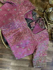 Rose Pink All Over Handwork Blouse