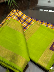 Pure Kanchi Vintage Pattu chekkered body