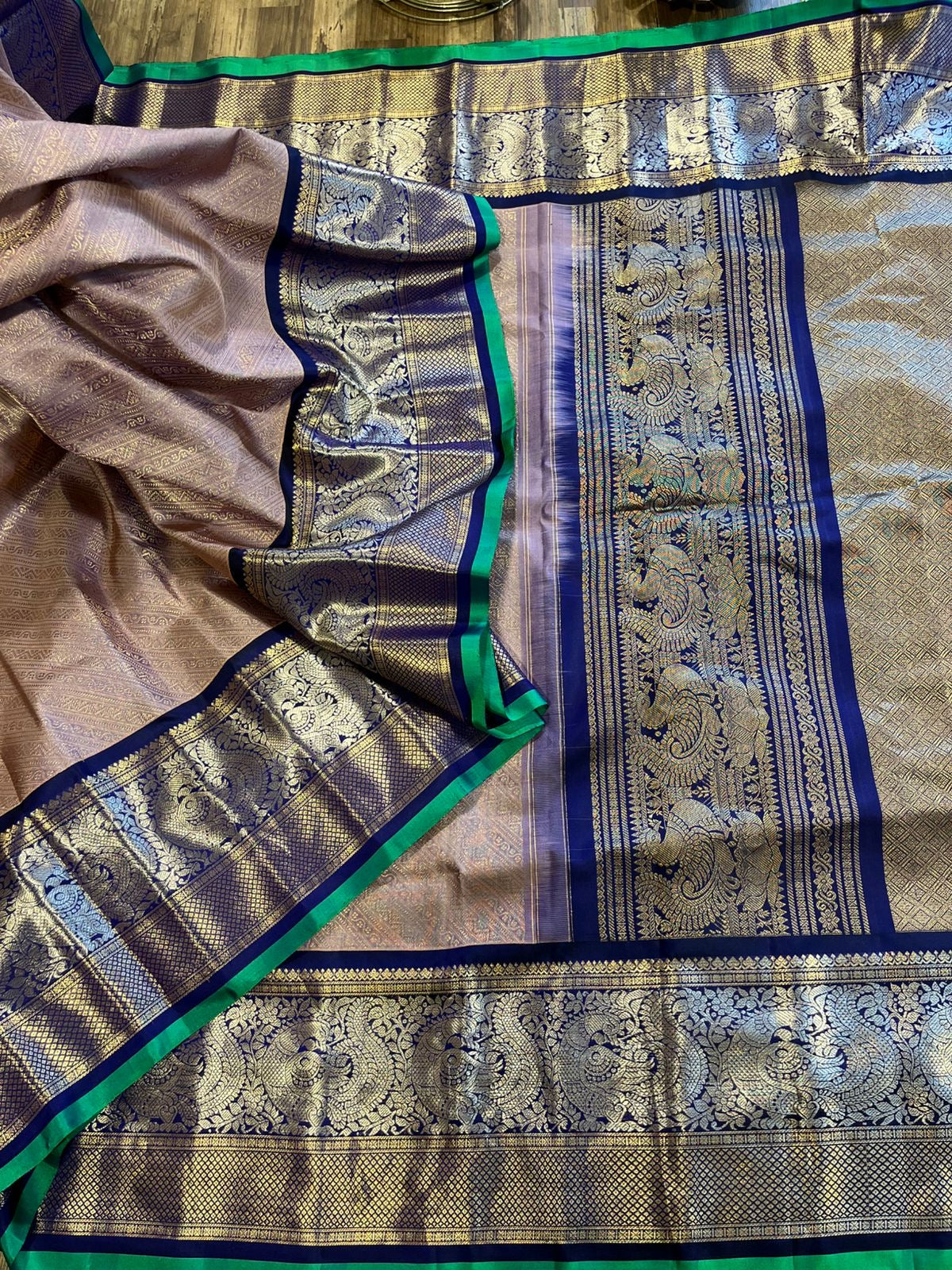 Gadwal all over brocade saree