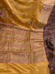 Mustard Yellow Mashru Banaras