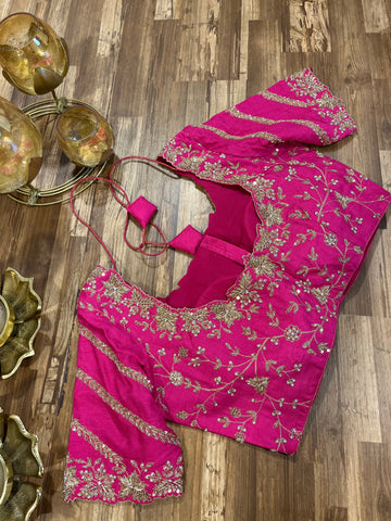 Pink Handwork ready to wear blouse