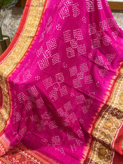 Designer hand bandhini ikkat