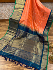 Gadwal pattu saree with pattern blouse