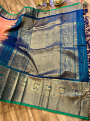 Gadwal pattu saree with pattern blouse