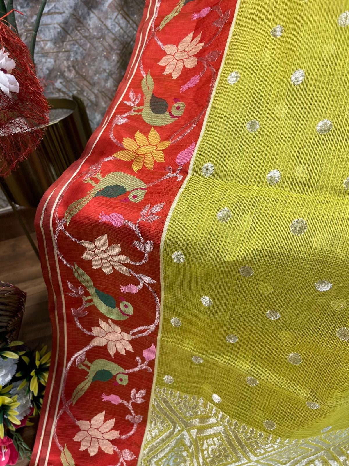 Refreshing Yellow Pure Zari Kota