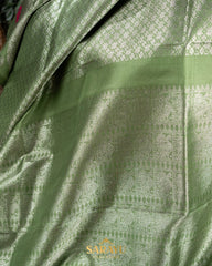 Pista Green Monochromo Venkatagiri Silk