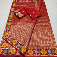 Red Exclusive Jamawar Tissue