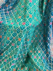 Double Shaded Sea Green Banarasi Bandhini Georgette