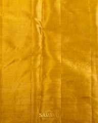 Golden Yellow Pure Kanchi Tissue Silk