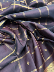 Deep Chocolate Pure Kanchi Vintage Pattu