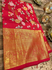 Red Pure Kanchi Silk