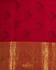 Kalamkari Hand painted Kanchi Pure Silk