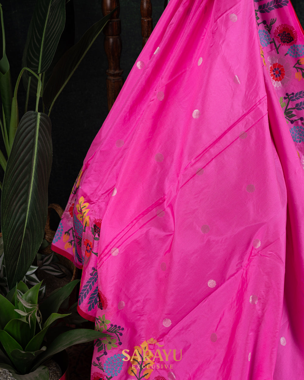 Rani Pink and red Silk By Silk Pure Kota Paithani