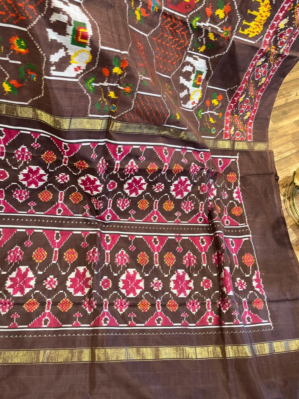 Brown Twill ikkat