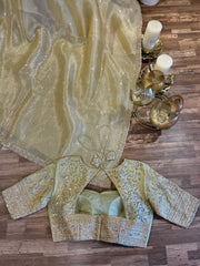 Light Yellow Fancy Kota Silk