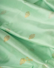 Sea Green Designer Soft Kanchi saree