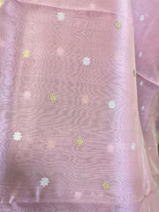 Peach Banarasi Kora Silk