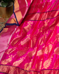 Rani Pink Pure Chanderi silk