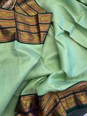 Rexona Green and Bottle Green Pure Kanchi Vintage Pattu
