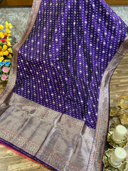 Purple Banarasi Silk