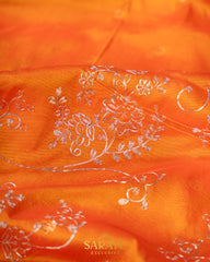 Orange Designer Paithani Saree