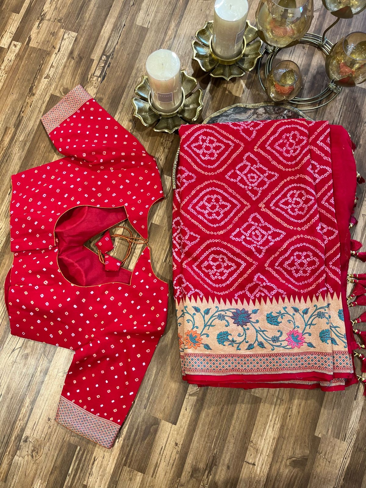 Red Banrasi Exquisite Georgette