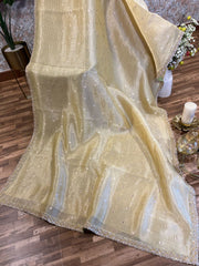 Light Yellow Fancy Kota Silk