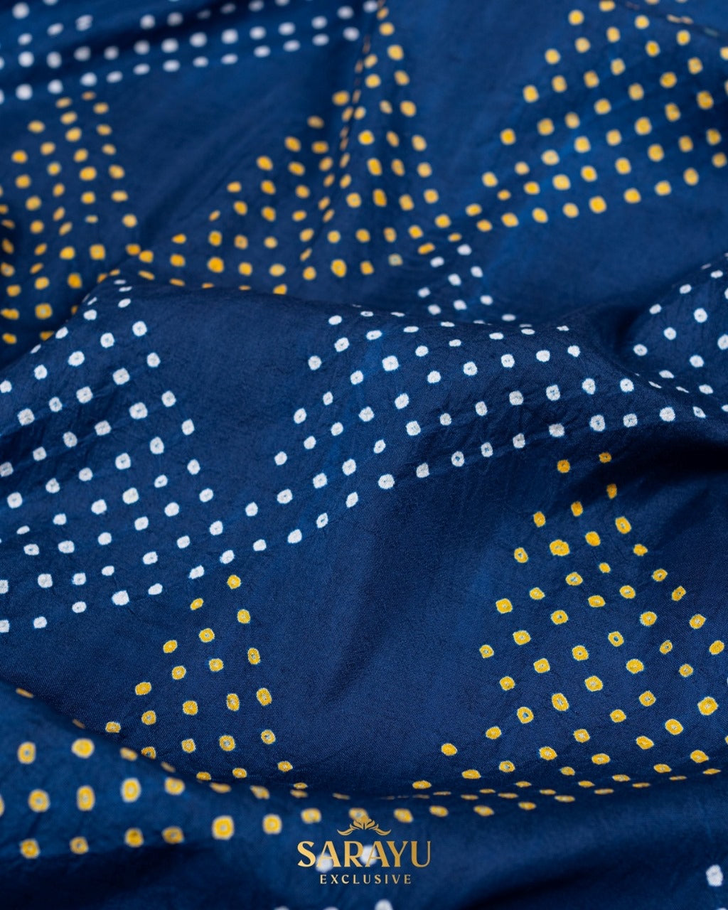 Ink Blue Single Muniya Paithani Bandhini