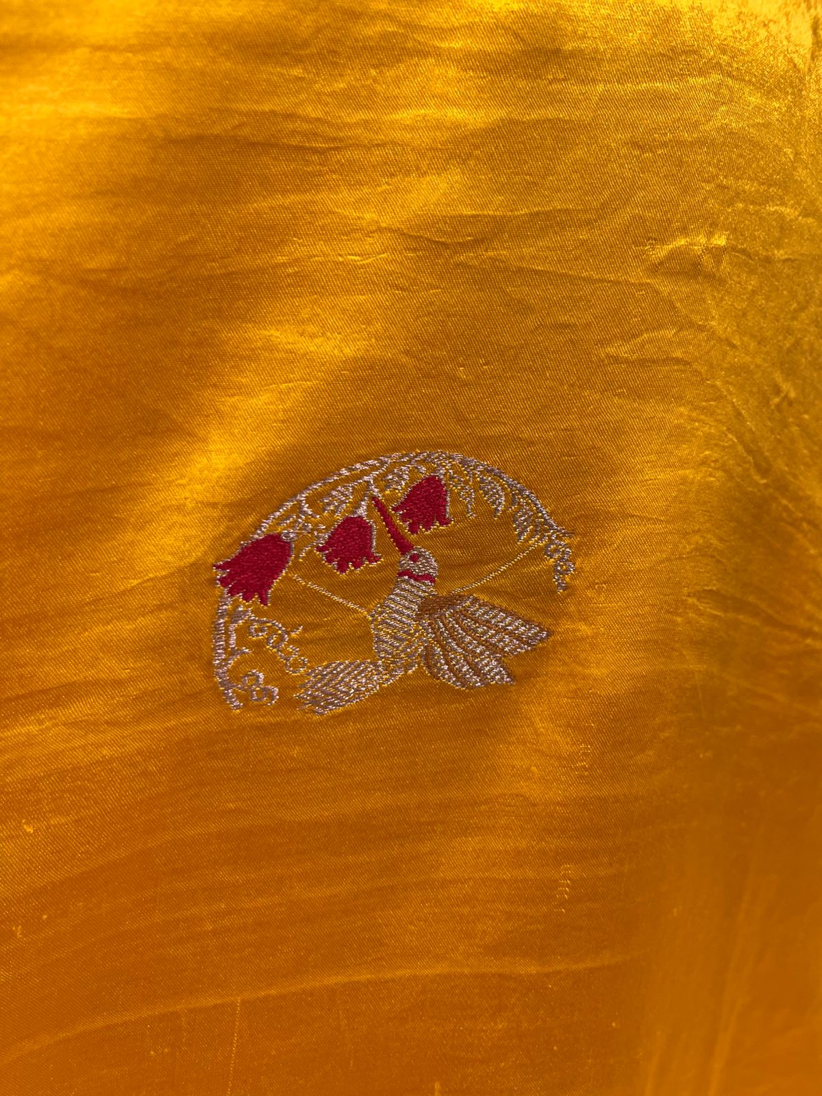 Musturd Yellow Banarasi Mashuru Silk