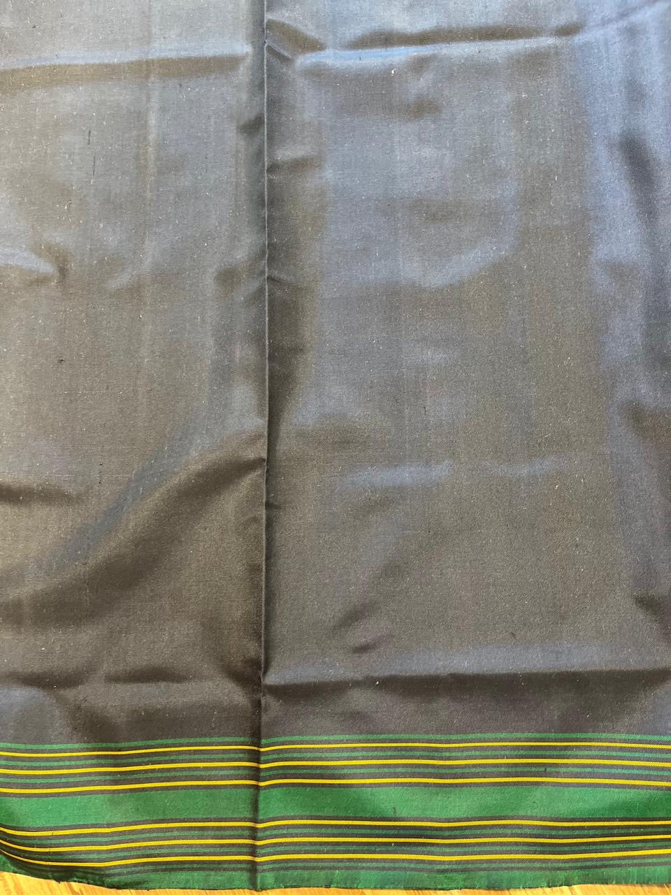 Black Abstract Design Body Twill ikkat