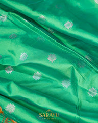 Green Cutwork Embrodered Triple Saree