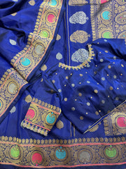 Royal Blue Gadwal Pattu saree