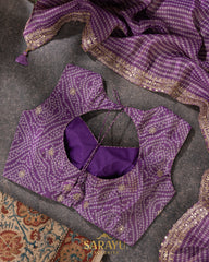 Lavender Crepe Silk Saree