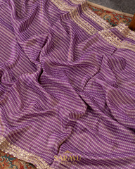 Lavender Crepe Silk Saree