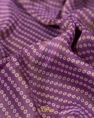 Lavender Crepe Silk Saree