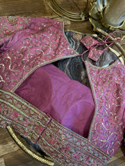 Rose Pink All Over Handwork Blouse
