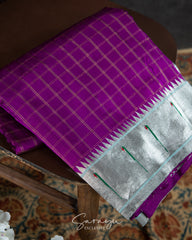 Beautiful Shade Of  Purple with Silver Single Muniya  !!