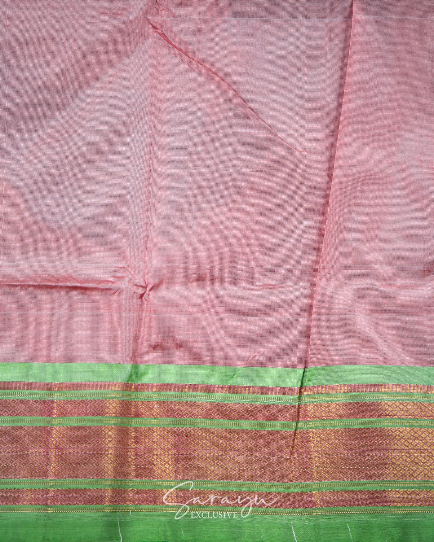Baby Pink Maharani Pure Silk Paithani