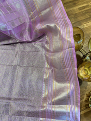 Lavender and Pinn Venkatgiri Pure Silk