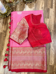 Venkatagiri saree ready to wear blouse